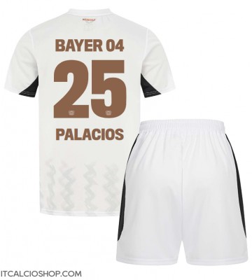 Bayer Leverkusen Exequiel Palacios #25 Seconda Maglia Bambino 2024-25 Manica Corta (+ Pantaloni corti)